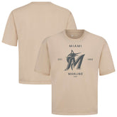 Miami Marlins Levelwear Crossway Oversized Luxe Signature Knit T-Shirt - MLB T-shirts