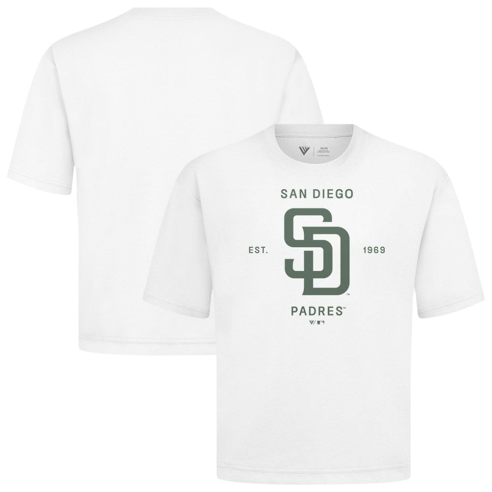 San Diego Padres Levelwear Crossway Oversized Luxe Signature Knit T-Shirt - MLB T-shirts