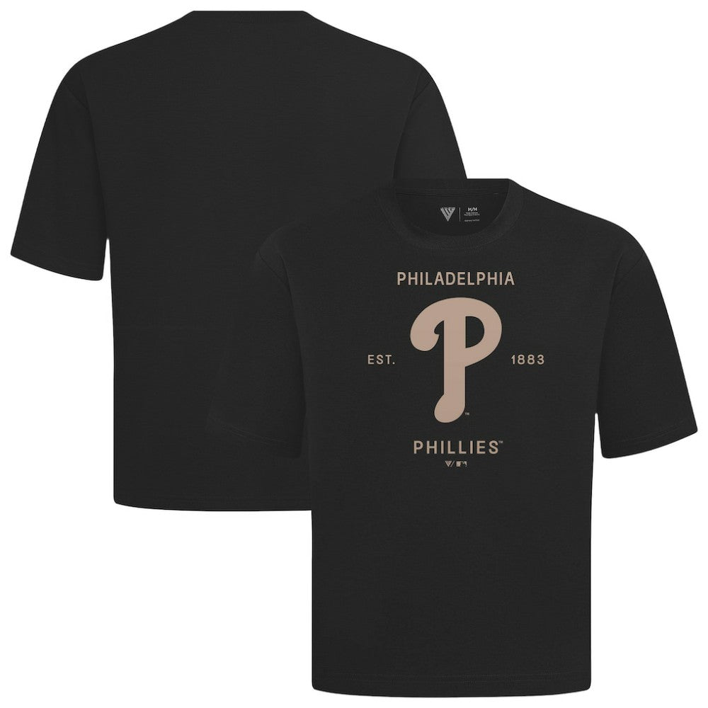 Philadelphia Phillies Levelwear Crossway Oversized Luxe Signature Knit T-Shirt - MLB T-shirts