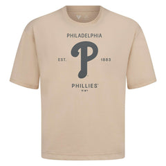 Philadelphia Phillies Levelwear Crossway Oversized Luxe Signature Knit T-Shirt - MLB T-shirts