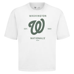 Washington Nationals Levelwear Crossway Oversized Luxe Signature Knit T-Shirt - MLB T-shirts
