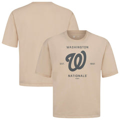 Washington Nationals Levelwear Crossway Oversized Luxe Signature Knit T-Shirt - MLB T-shirts