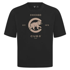 Chicago Cubs Levelwear Crossway Oversized Luxe Signature Knit T-Shirt - MLB T-shirts