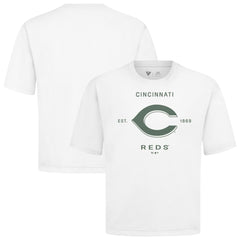 Cincinnati Reds Levelwear Crossway Oversized Luxe Signature Knit T-Shirt - MLB T-shirts