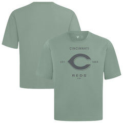 Cincinnati Reds Levelwear Crossway Oversized Luxe Signature Knit T-Shirt - MLB T-shirts