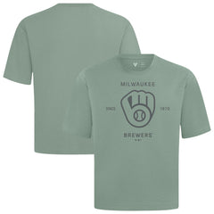 Milwaukee Brewers Levelwear Crossway Oversized Luxe Signature Knit T-Shirt - MLB T-shirts