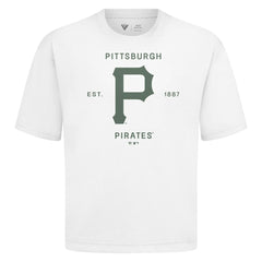 Pittsburgh Pirates Levelwear Crossway Oversized Luxe Signature Knit T-Shirt - MLB T-shirts