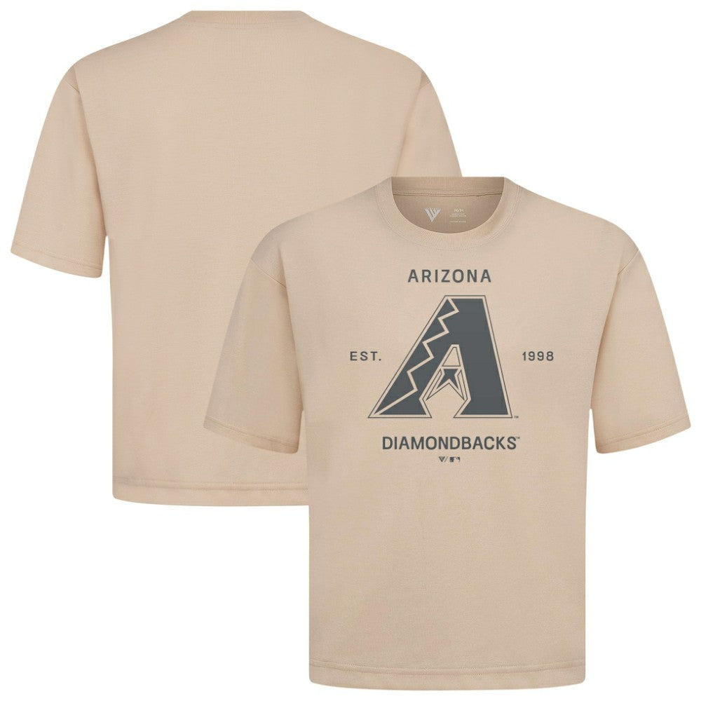 Arizona Diamondbacks Levelwear Crossway Oversized Luxe Signature Knit T-Shirt - MLB T-shirts