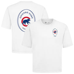 Chicago Cubs Levelwear Signet Oversized Luxe Signature Knit T-Shirt - MLB T-shirts