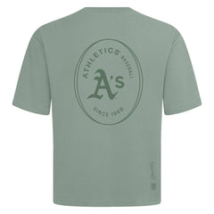 Athletics Levelwear Signet Oversized Luxe Signature Knit T-Shirt - MLB T-shirts