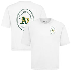 Athletics Levelwear Signet Oversized Luxe Signature Knit T-Shirt - MLB T-shirts