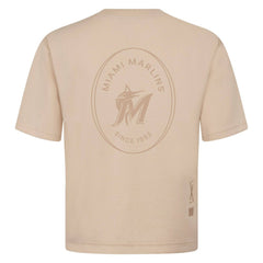 Miami Marlins Levelwear Signet Oversized Luxe Signature Knit T-Shirt - MLB T-shirts