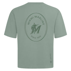 Miami Marlins Levelwear Signet Oversized Luxe Signature Knit T-Shirt - MLB T-shirts