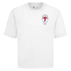 Philadelphia Phillies Levelwear Signet Oversized Luxe Signature Knit T-Shirt - MLB T-shirts
