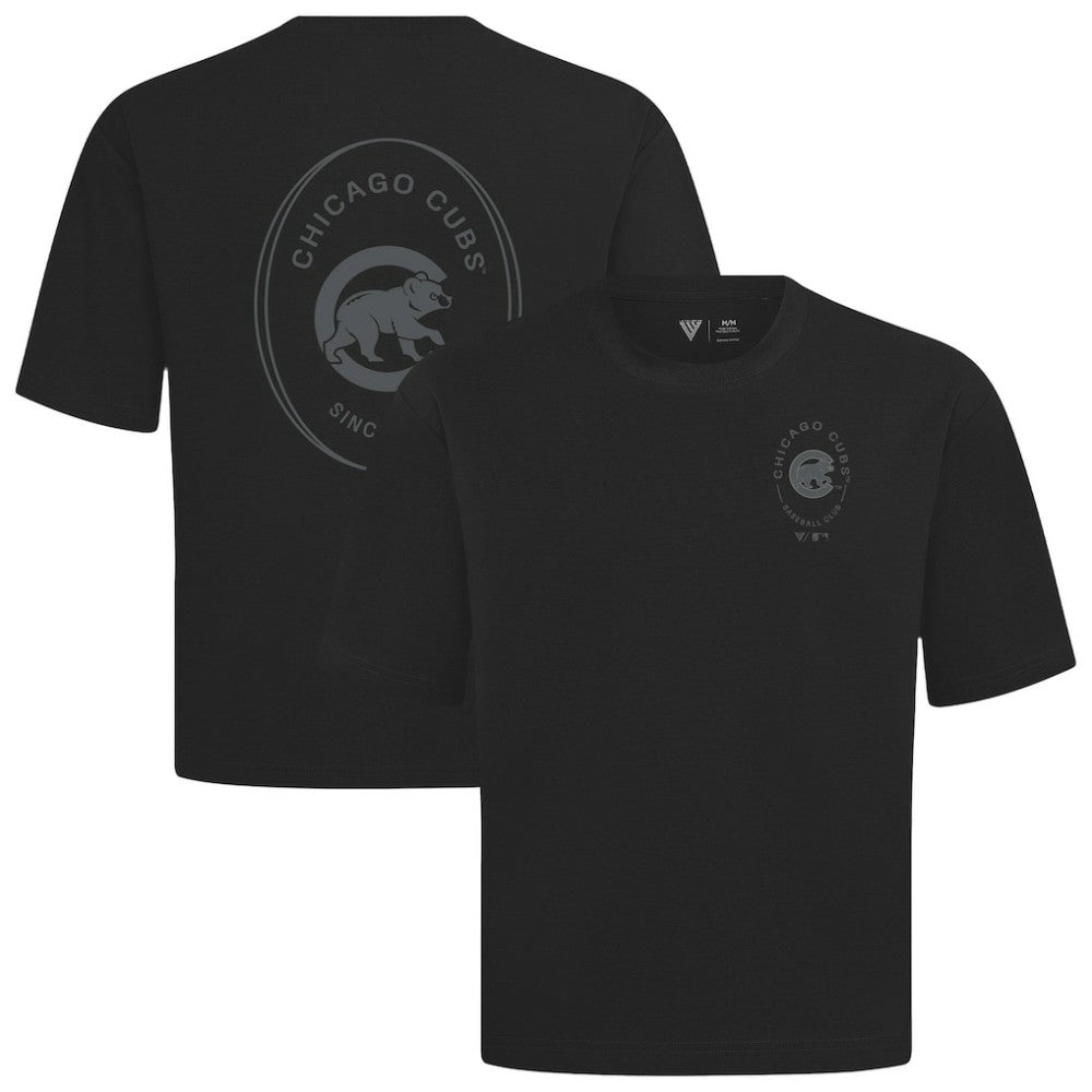 Chicago Cubs Levelwear Signet Oversized Luxe Signature Knit T-Shirt - MLB T-shirts