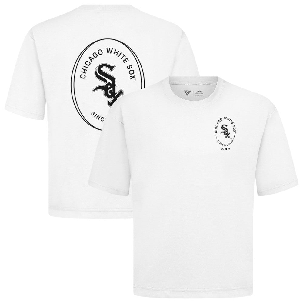 Chicago White Sox Levelwear Signet Oversized Luxe Signature Knit T-Shirt - MLB T-shirts
