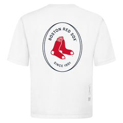 Boston Red Sox Levelwear Signet Oversized Luxe Signature Knit T-Shirt - MLB T-shirts