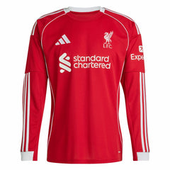 Liverpool 2025/26 Home Replica Long Sleeve Jersey