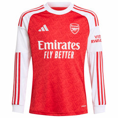 Arsenal Youth 2025/26 Home Replica Long Sleeve Custom Jersey