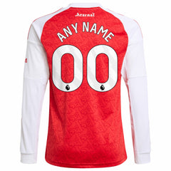 Arsenal Youth 2025/26 Home Replica Long Sleeve Custom Jersey