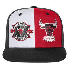 Black Chicago Bulls Youth 20th Anniversary Duo Front Snapback Hat | NBA