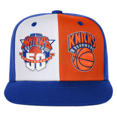 Blue New York Knicks Youth 50th Anniversary Duo Front Snapback Hat | NBA