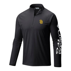 San Diego Padres Columbia Terminal Tackle Omni-Wick Raglan Quarter-Zip Pullover - MLB Pullover