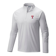 Texas Rangers Columbia Terminal Tackle Omni-Wick Raglan Quarter-Zip Pullover - MLB Pullover