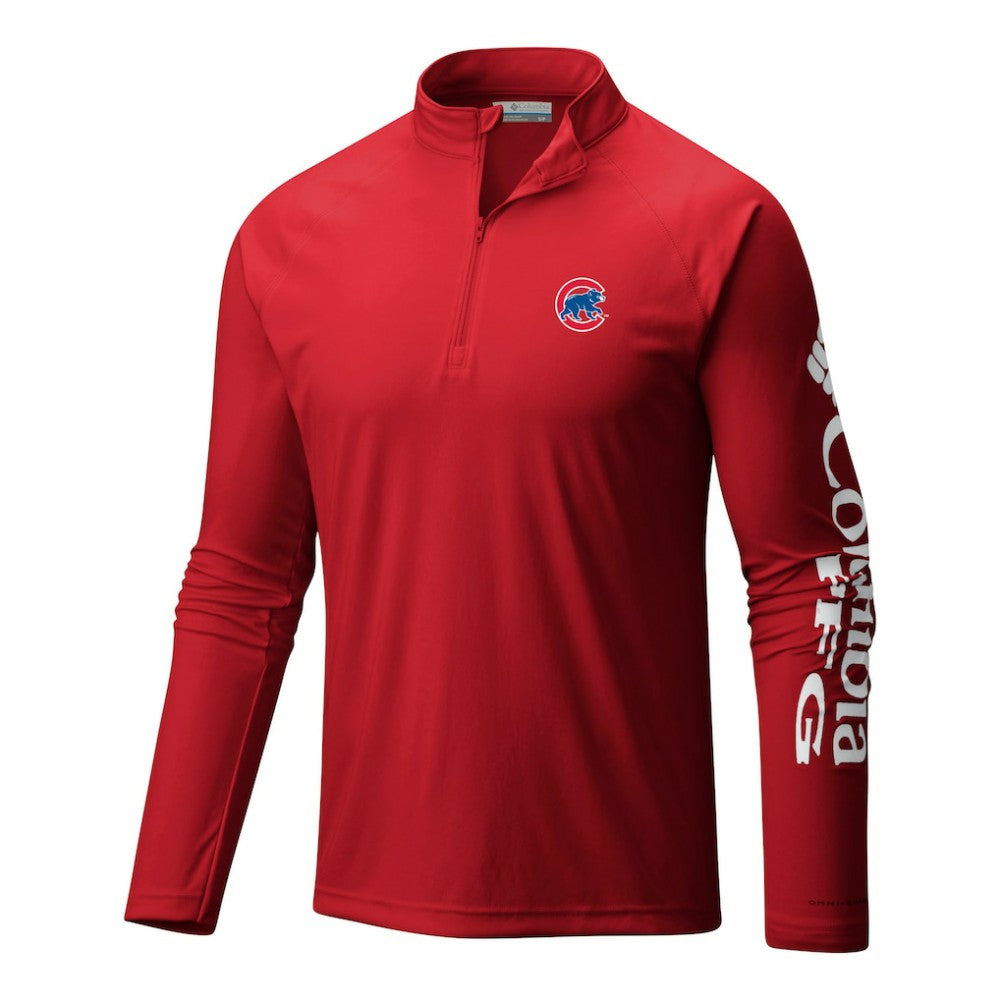 Chicago Cubs Columbia Terminal Tackle Omni-Wick Raglan Quarter-Zip Pullover - MLB Pullover