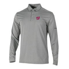 Washington Nationals Columbia Omni-Wick Pin High Long Sleeve Polo - MLB