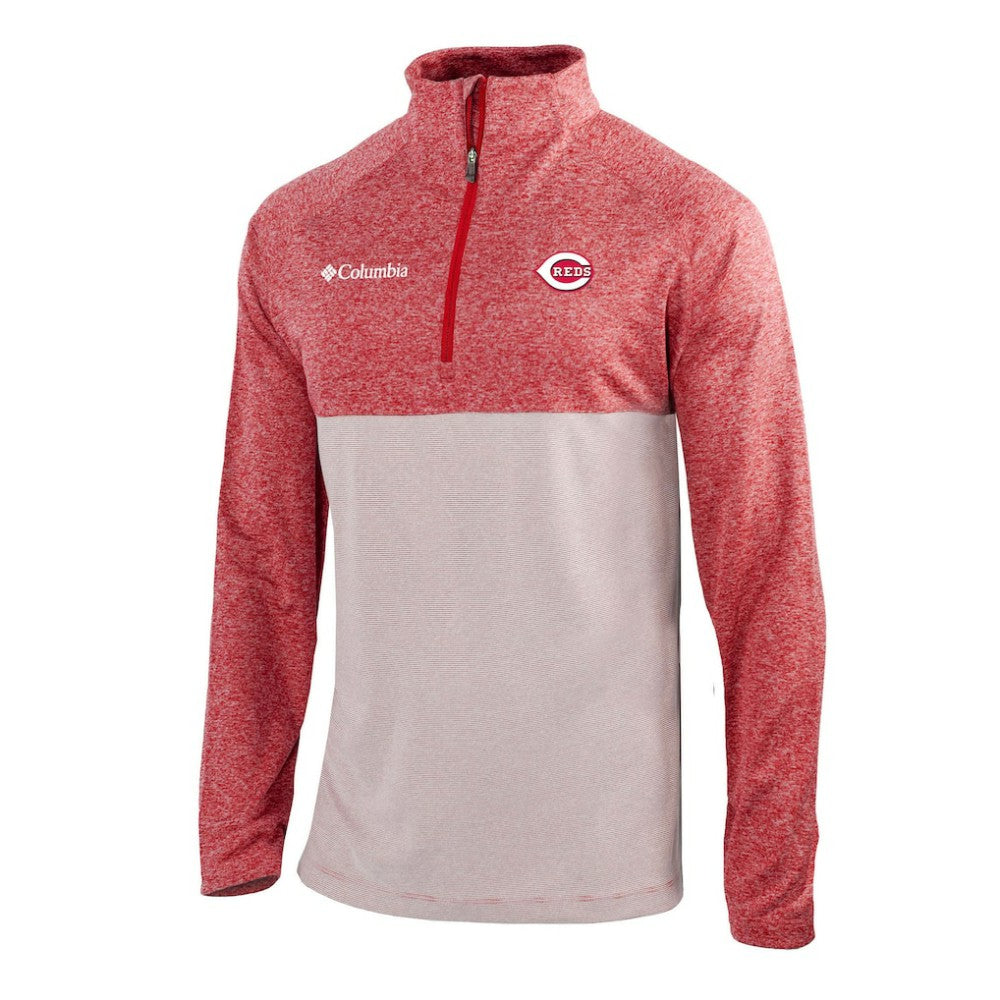 Cincinnati Reds Columbia Omni-Wick Raglan Rockin' It Quarter-Zip Pullover - MLB Pullover