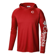 Cincinnati Reds Columbia Terminal Tackle Omni-Shade Pullover Hoodie - MLB Hoodies