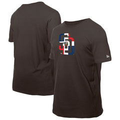 San Diego Padres New Era Dominican Republic Flag Logo T-Shirt - MLB T-shirts