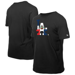 Los Angeles Dodgers New Era Dominican Republic Flag Logo T-Shirt - MLB T-shirts