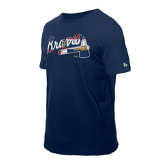 Atlanta Braves New Era Dominican Republic Flag Logo T-Shirt - MLB T-shirts