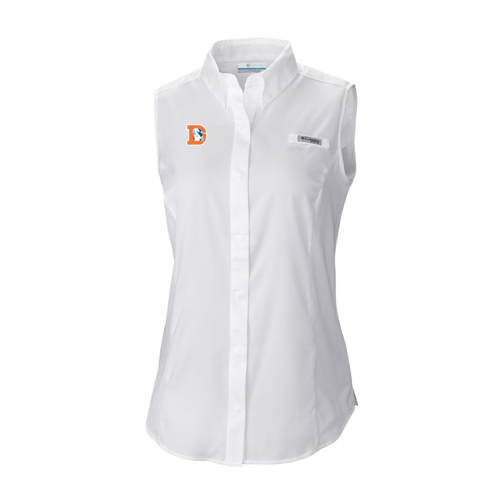 Denver Broncos Women's Historic Tamiami Omni-Shade Sleeveless Button-Up Shirt | NFL New