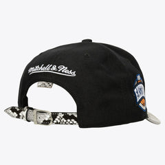 Black Boston Celtics x Just Don I Love This Team Snakeskin Strapback Hat | NBA