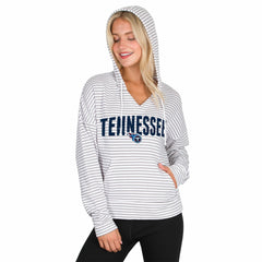 Tennessee Titans Concepts Sport Women's Liftoff Striped V-Neck Hoodie | NFL Online