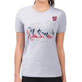 Washington Nationals G-III 4Her by Carl Banks Women's Super-Slim Fit Lightweight Shadow Logo Graphic T-Shirt - MLB T-shirts