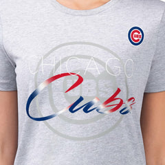 Chicago Cubs G-III 4Her by Carl Banks Women's Super-Slim Fit Lightweight Shadow Logo Graphic T-Shirt - MLB T-shirts