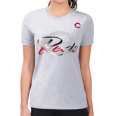 Cincinnati Reds G-III 4Her by Carl Banks Women's Super-Slim Fit Lightweight Shadow Logo Graphic T-Shirt - MLB T-shirts