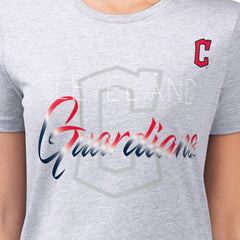 Cleveland Guardians G-III 4Her by Carl Banks Women's Super-Slim Fit Lightweight Shadow Logo Graphic T-Shirt - MLB T-shirts