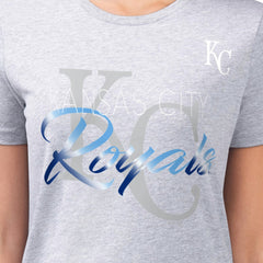 Kansas City Royals G-III 4Her by Carl Banks Women's Super-Slim Fit Lightweight Shadow Logo Graphic T-Shirt - MLB T-shirts