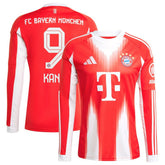 Harry Kane Bayern Munich 2025/26 Home Replica Long Sleeve Jersey