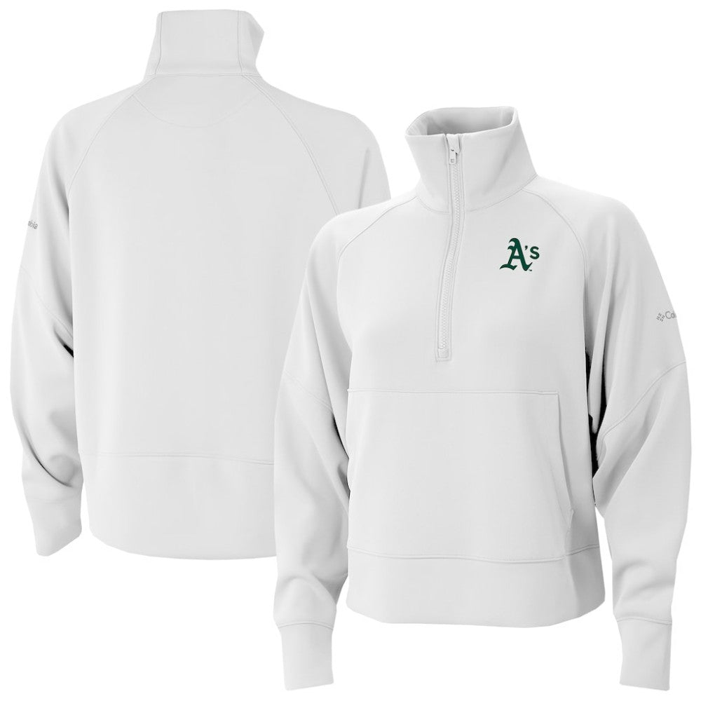 Athletics Columbia Women's Wickhams Hills Raglan Omni-Wick Quarter-Zip Pullover - MLB Pullover