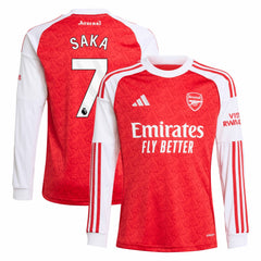 Bukayo Saka Arsenal Youth 2025/26 Home Replica Long Sleeve Player Jersey