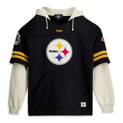 Pittsburgh Steelers '47 Big & Tall Split Zone Cornerback V-Neck Hoodie | NFL Discount