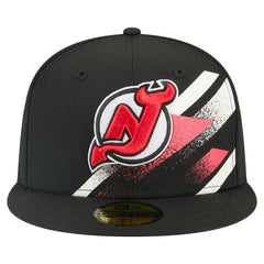 New Jersey Devils New Era Faded Lines 59FIFTY Fitted Hat - NHL Jerseys