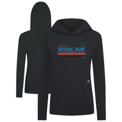 Miami Marlins Levelwear Women's Relay Breaker Pullover Hoodie - MLB Hoodies