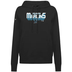 Miami Marlins Levelwear Women's Adorn Retro 3D Pullover Hoodie - MLB Hoodies